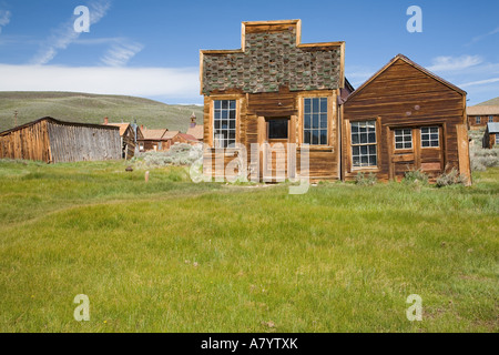 CA, Bodie State Historic Park, Sam-Leon-Bar und Friseur Stockfoto