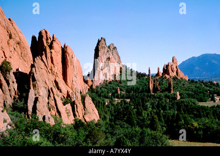 Nordamerika, USA, Colorado, El Paso County, Colorado Springs, Garden of the Gods. Stockfoto