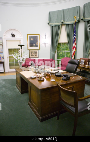 USA, Missouri, Unabhängigkeit, Oval Office des Präsidenten Truman, Truman Presidential Museum & Bibliothek Stockfoto