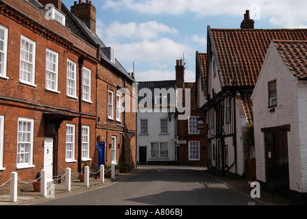 Straßenszene in kleinen Walsingham, Norfolk, England Stockfoto