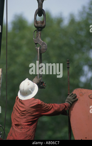 Rig Arbeiter im Dienst Rig Stock Stockfoto