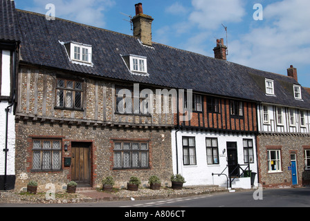 Straßenszene in kleinen Walsingham, Norfolk, England Stockfoto