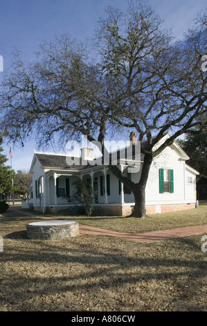 USA TEXAS Hill Country, Johnson City: LBJ National Historic Park, Boyhood Home des ehemaligen Präsidenten LB Johnson Stockfoto