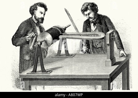 Schallwellen Forschung. Antike Darstellung. 1882 Stockfoto