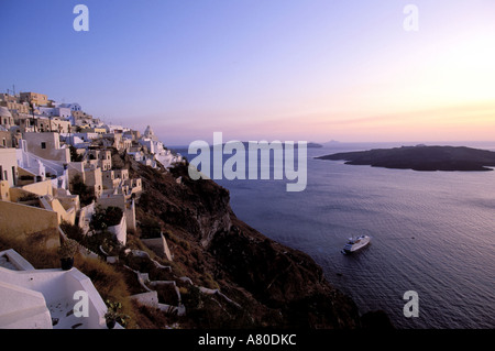 Griechenland, Kykladen-Inseln, Insel Santorin, Dorf Oia Stockfoto