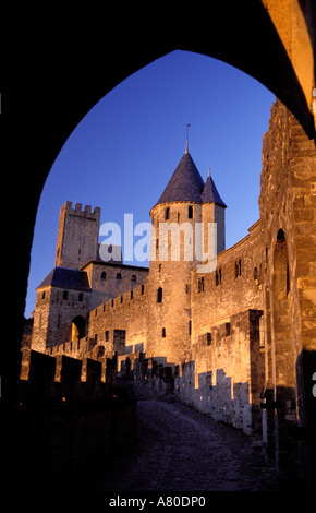 Frankreich, Aude, Carcassonne, mittelalterlichen Stadt Carcassonne Stockfoto