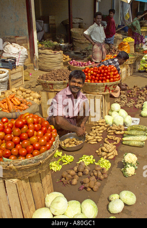 Kerala, Trivandrum, Chalai Basar Stockfoto