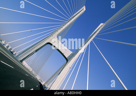 Portugal, Lissabon, Vasco de Gama-Brücke Stockfoto