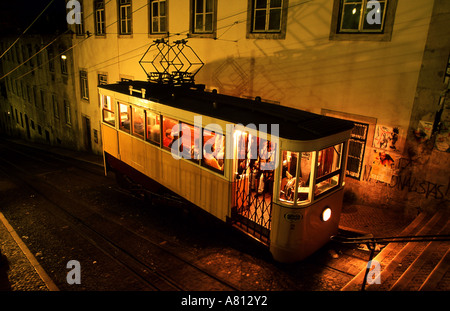 Portugal, Lissabon, Elevador da Gloria, Standseilbahn Stockfoto