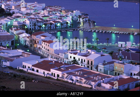 Spanien, Balearen Insel Menorca, Fornells Hafen Stockfoto
