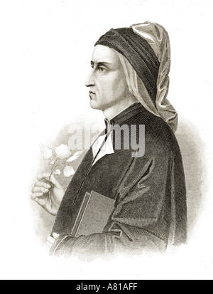 Dante Alighieri, 1265-1321.  Italienischer Dichter. Stockfoto