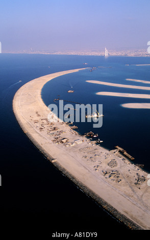 Vereinigte Arabische Emirate, Dubai, Bau im Jahr 2002 von der Halbinsel die Palme Stockfoto