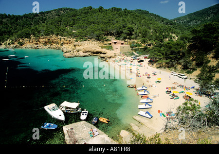 Spanien, Balearen, Ibiza, Strand Cala Salada Stockfoto