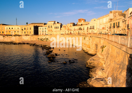 Italien, Sizilien, Befestigungen von Ortygie in Syrakus Stockfoto