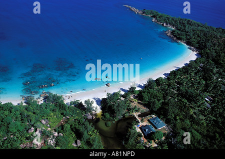 Seychellen, Insel Praslin, Anse Lazio beach Stockfoto