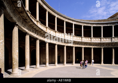 Spanien, Andalusien, Granada, Charles V Palast in der Mitte der Alhambra Stockfoto