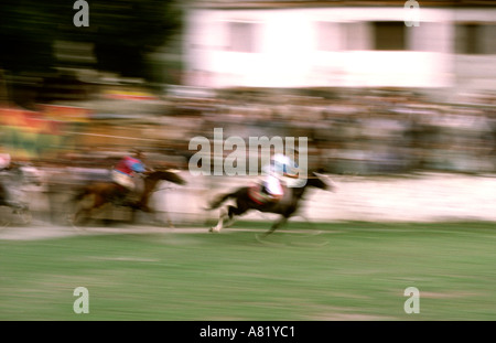 Pakistan Azad Kaschmir Gilgit Sport Polo-Spiel im Gange Stockfoto