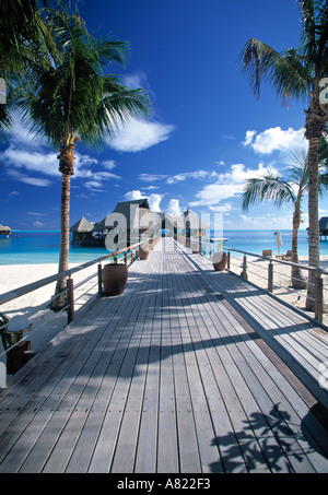 Bora Bora Nui Resort, Bora Bora, Französisch-Polynesien Stockfoto