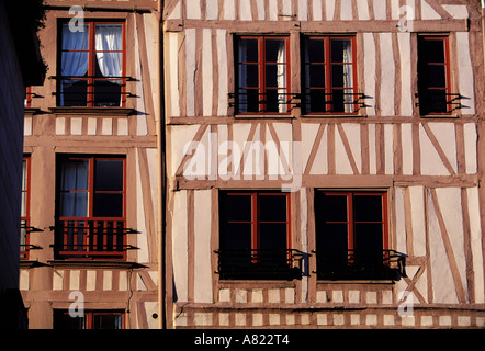 Frankreich, Seine Maritime, Rouen, typisches Haus der Altstadt Stockfoto