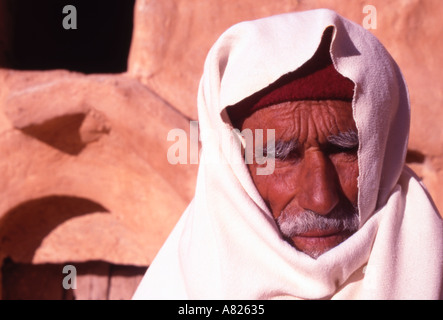 Tunesien-Greis im Ksar Ouled Soltane Tataouine district Stockfoto