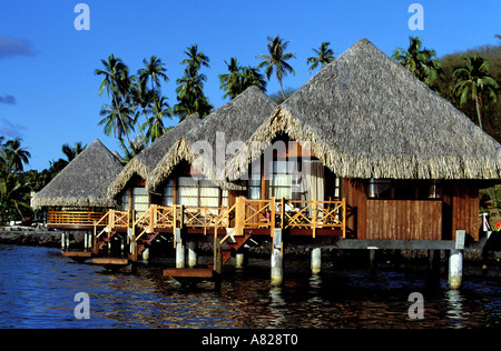 Frankreich, Französisch-Polynesien, Tahiti Insel, Papeete, halbe Wasserbungalows, Beachcomber Parkroyal hotel Stockfoto