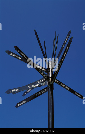 Südafrika, Cape Town, Victoria und Alfred Waterfront, Wegweiser Stockfoto