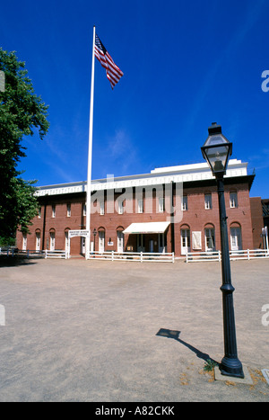 Historische Gebäude und Laternenpfahl in alte Stadt Sacramento, Kalifornien Stockfoto
