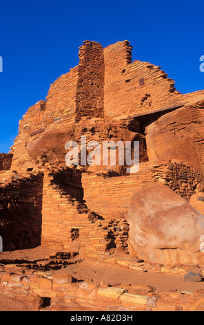 Morgenlicht auf Wupatki Ruinen (Anasazi) Wupatki National Monument Arizona Stockfoto