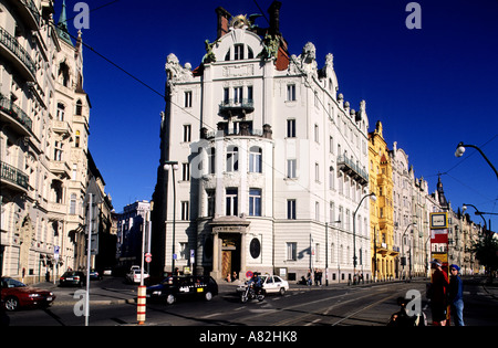 Tschechien, Prag, das Goethe-Institut auf dem Masaryk-Kai Stockfoto