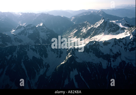 Aerial Nord Pakistan Karakorum-Gebirge in der Nähe von Barbusar Pass aus der Luft Stockfoto