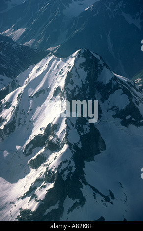 Aerial Nord Pakistan Karakorum Berggipfel in der Nähe von Barbusar Pass aus der Luft Stockfoto