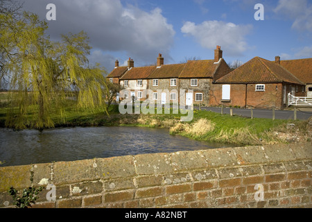 Ferienhäuser Burnham Overy Mühle Norfolk UK Stockfoto