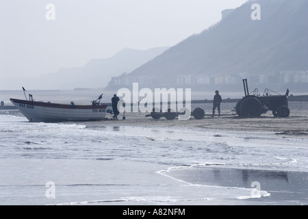 Cromer Krabbe Boote Norfolk UK März Stockfoto