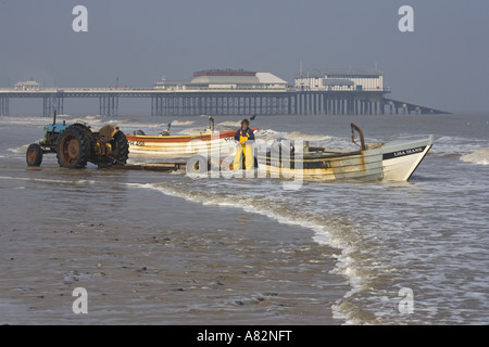 Cromer Krabbe Boote Norfolk UK März Stockfoto