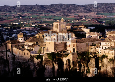 Spanien, Kastilien-la Mancha, La Mancha, Cuenca, seinen berühmten hängenden Häusern (Casas Colgadas) Stockfoto