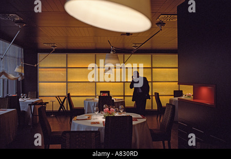 Italien, Piemont, Torino Stadt, die Pista Restaurant, alte Strecke von FIAT auf dem Dach des Lingotto Einkaufszentrum Stockfoto