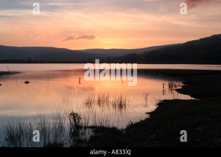 Sonnenuntergang über Semer Wasser, Yorkshire Dales National Park Stockfoto