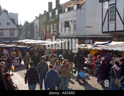 Samstag Markt - St Albans - Hertfordshire Stockfoto