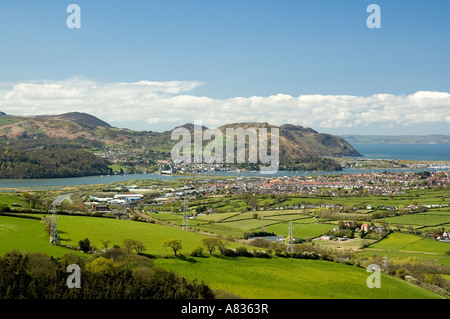 Szene aus Upper Colwyn Bay in Richtung Conwy Stockfoto