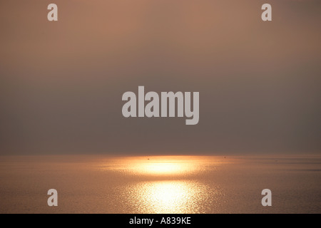 Frankreich, Normandie, Departement Seine Maritime, Le Treport, Sonnenuntergang Stockfoto