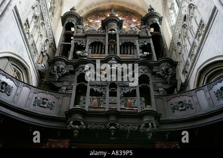 Frankreich, Normandie, Departement Seine Maritime, Dieppe, Orgel von Parisot des 18. Jahrhunderts in der Kirche Èglise Saint Rémy Stockfoto