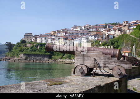 Lastres Fischerdorf Asturien Spanien Stockfoto