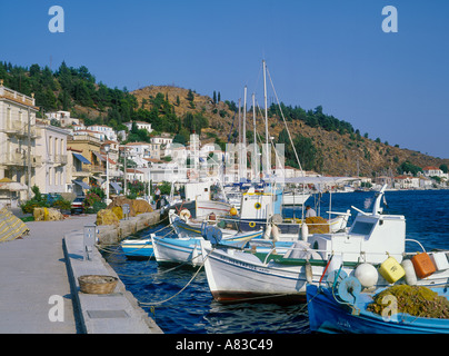 POROS-STADT POROS GRIECHENLAND Stockfoto