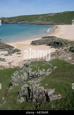 Remote Lossit Strandbucht Surf Insel Islay Schottland uk gb Stockfoto