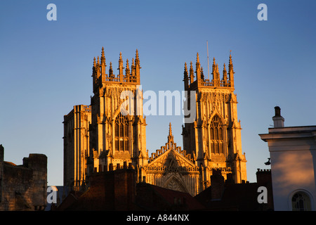 York Minster bei Sonnenuntergang Stockfoto