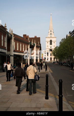 Christuskirche, Spitalfields von Bishop es Square, London, E1, England Stockfoto