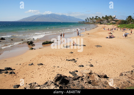 Kamaole Beach Park II und Felsen am South Kihei Road Kihei, Maui, Hawaii, usa Stockfoto