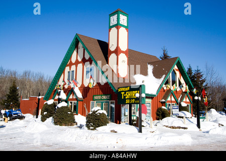 Geschenk-Shop. Großes Powderhorn Mountain Ski Area Bessemer Michigan USA Stockfoto