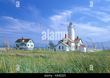 Neue Dungeness Leuchtturm Dungeness Spit Dungeness National Wildlife Refuge Sequim Washington Stockfoto