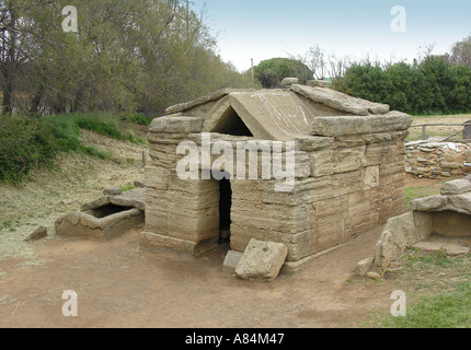 Etruskische Grab in Populonia Toskana Italien Stockfoto